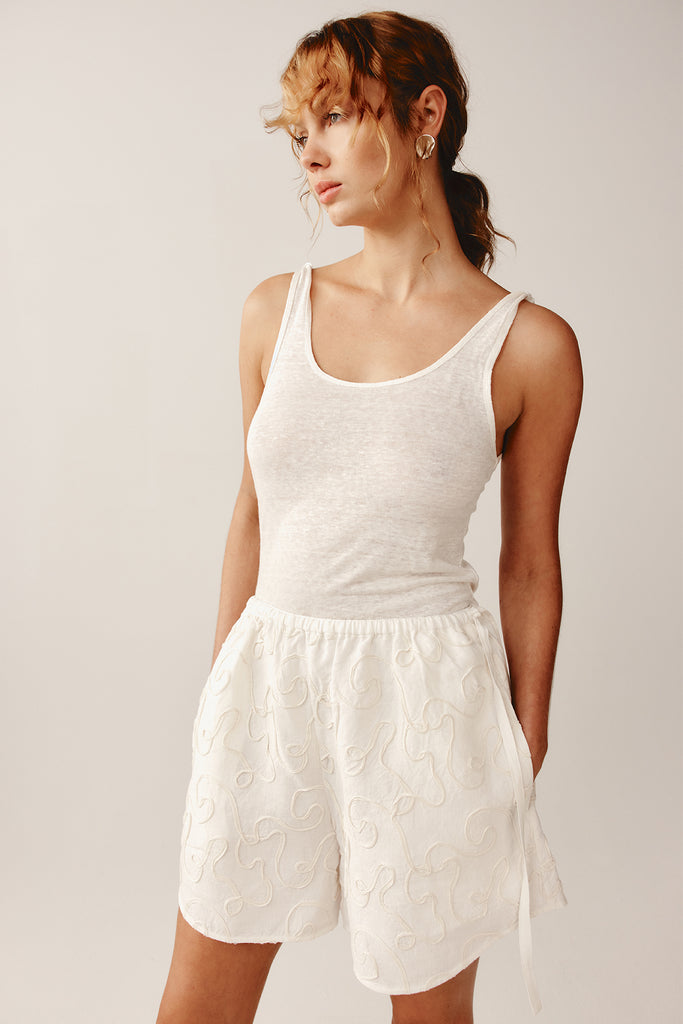 Marle Silla Short - Linen - Ivory