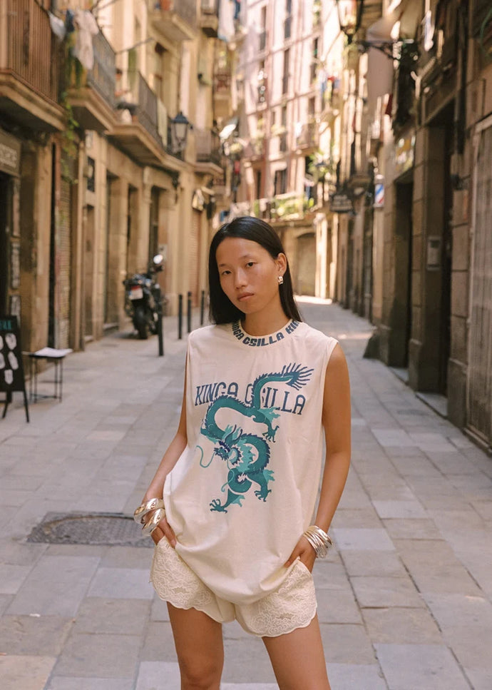 Kinga Csilla Rex Dragon Band Tank - Cream