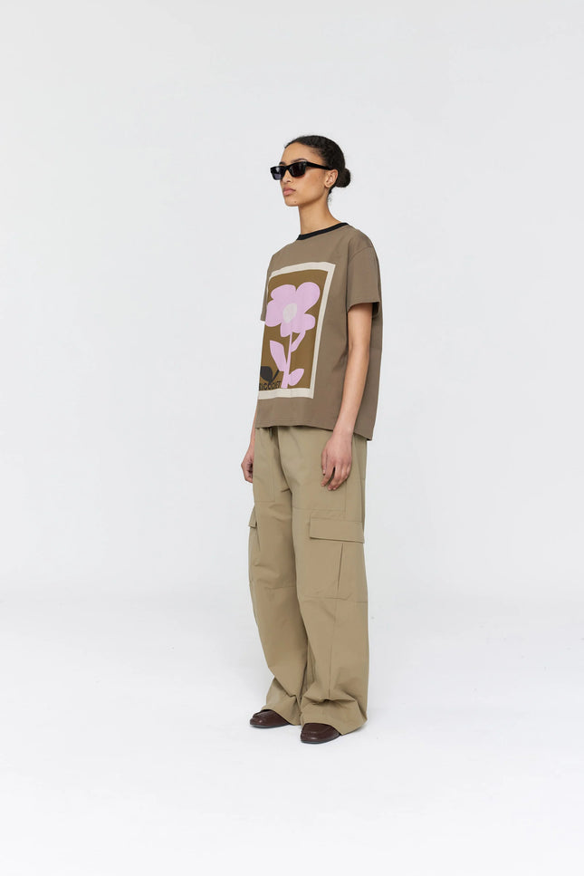 Ricochet Aiden Tee - Deep Grey + Pink