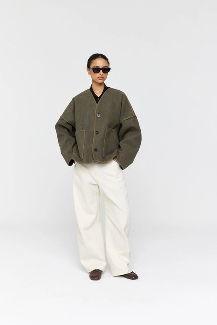 Ricochet Fionn Jacket - Wool mix - Truffle