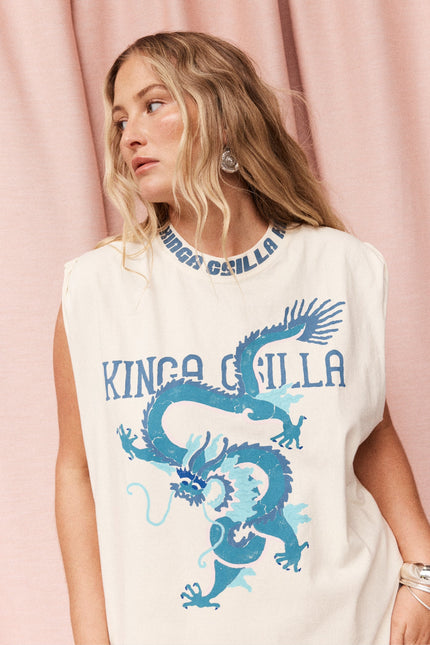 Kinga Csilla Rex Dragon Band Tank - Cream