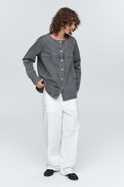 Marle Seam Shirt ~ Stone