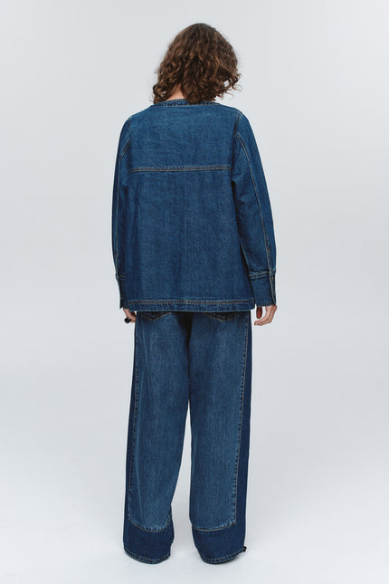 Marle Seam Shirt ~ Washed Indigo