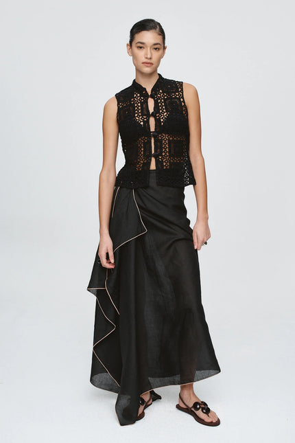 Marle Shri Top - Cotton - Black
