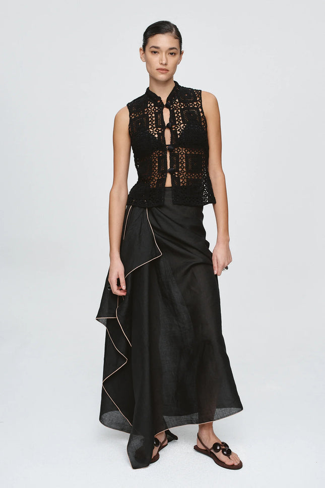 Marle Shri Top - Cotton - Black