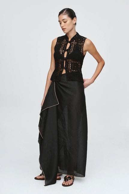 Marle Shri Top - Cotton - Black