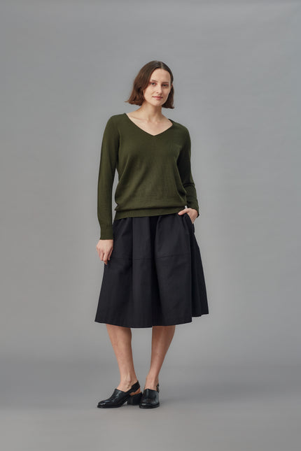 Standard Issue Merino V Neck Slouchy - Smudge