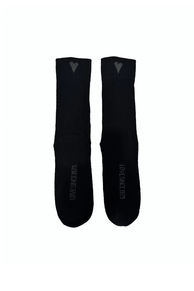 Zambesi Merino Heart Sox - Black/Steel