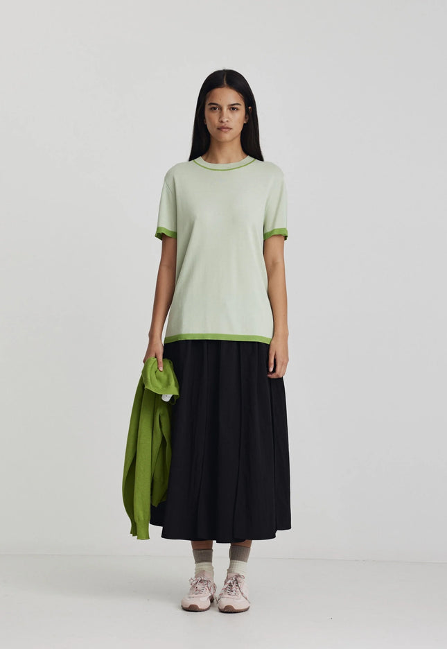 Ricochet Florent Knit Tee - Mint + Apple