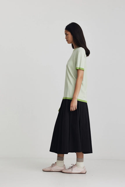 Ricochet Florent Knit Tee - Mint + Apple