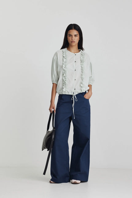 Ricochet Freida Top Ruffle - Mint
