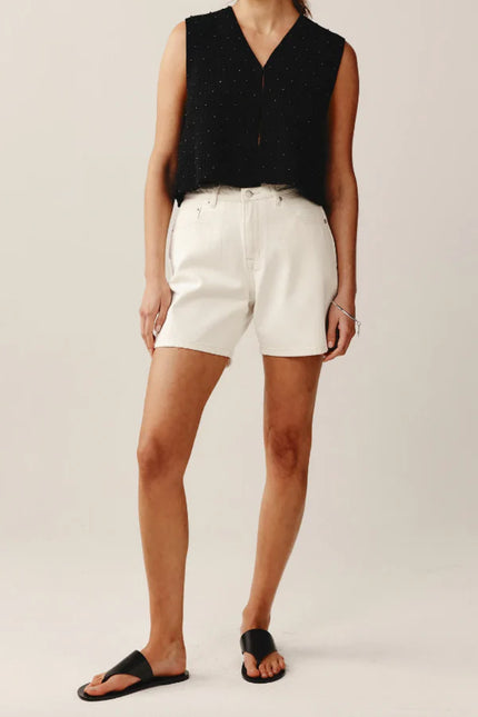 Marle Jean Short - Organic Cotton - Ivory