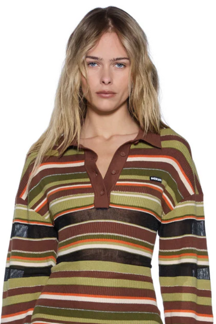 Ksubi Tamrin Knitted LS Polo Dress - Multi