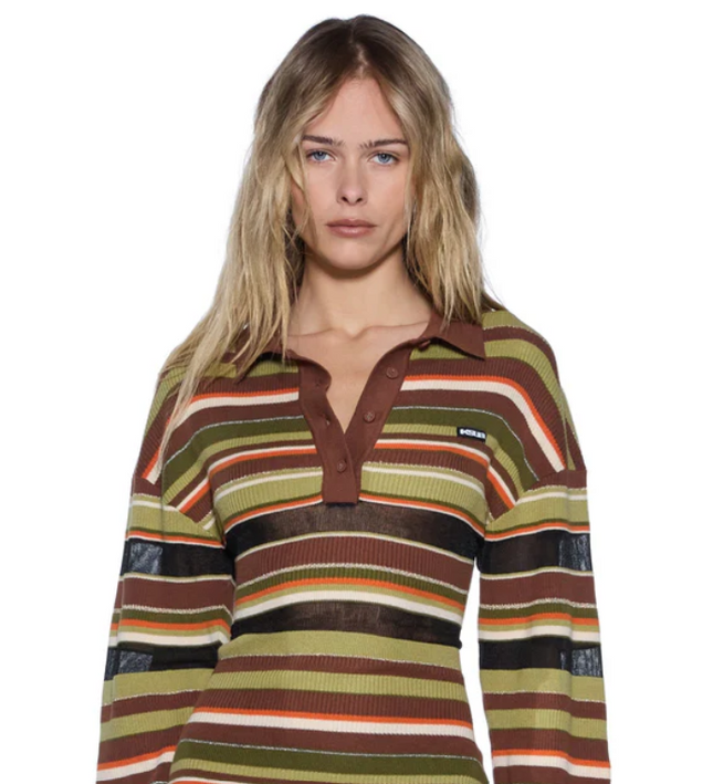 Ksubi Tamrin Knitted LS Polo Dress - Multi