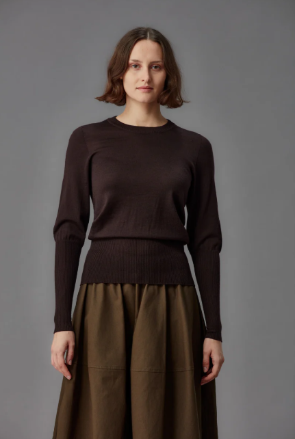 Standard Issue Merino Long Rib Sweater - Umber