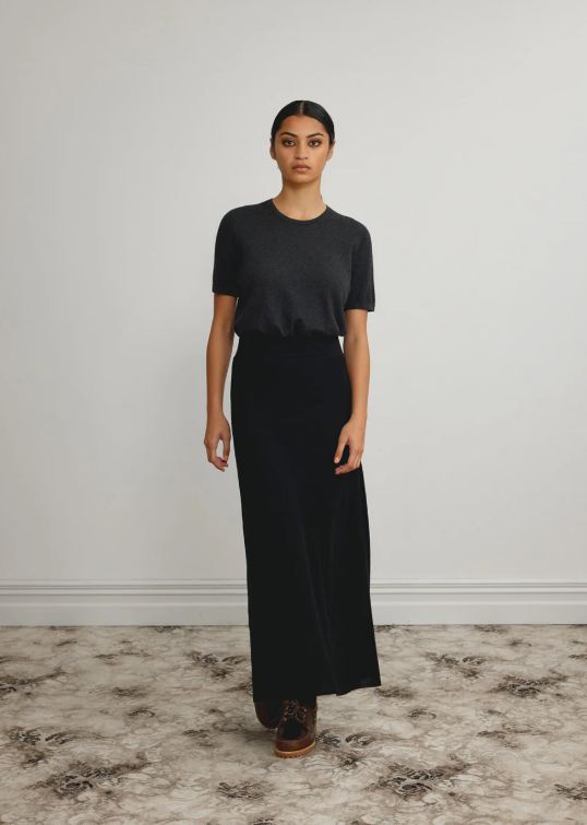 Standard Issue Merino Flared Skirt - Black