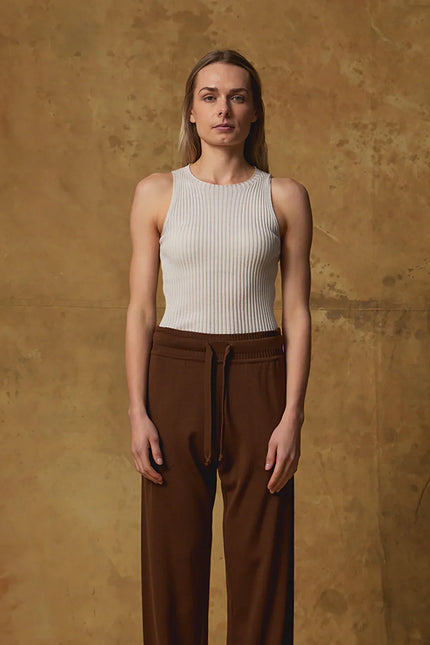 Standard Issue Merino Rib Crew Tank ~ Alabaster