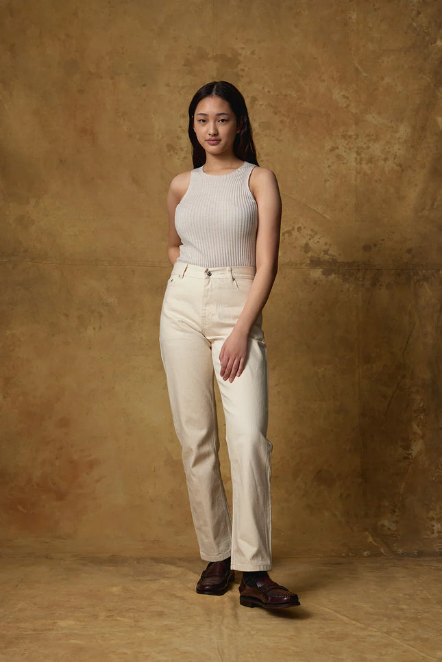Standard Issue Merino Rib Crew Tank ~ Alabaster
