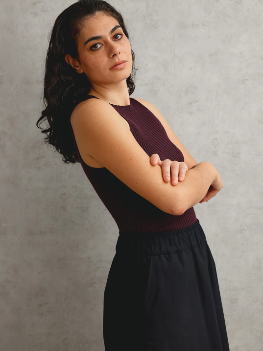 Standard Issue Merino Rib Crew Tank - Fig