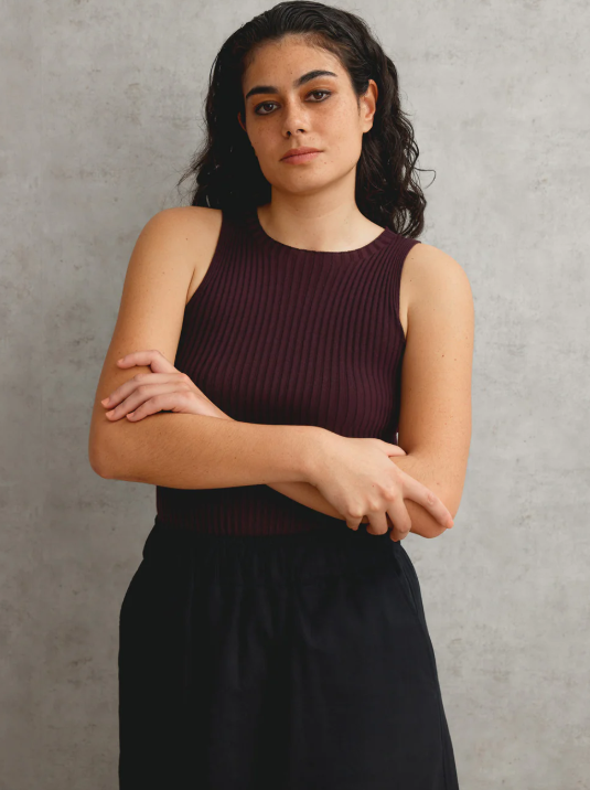 Standard Issue Merino Rib Crew Tank - Fig