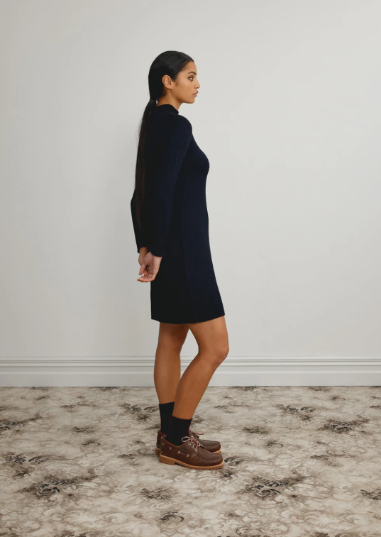 Standard Issue Merino Stippling Shift - Navy