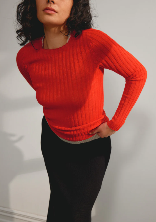 Standard Issue Merino Tulle Crew - Magma