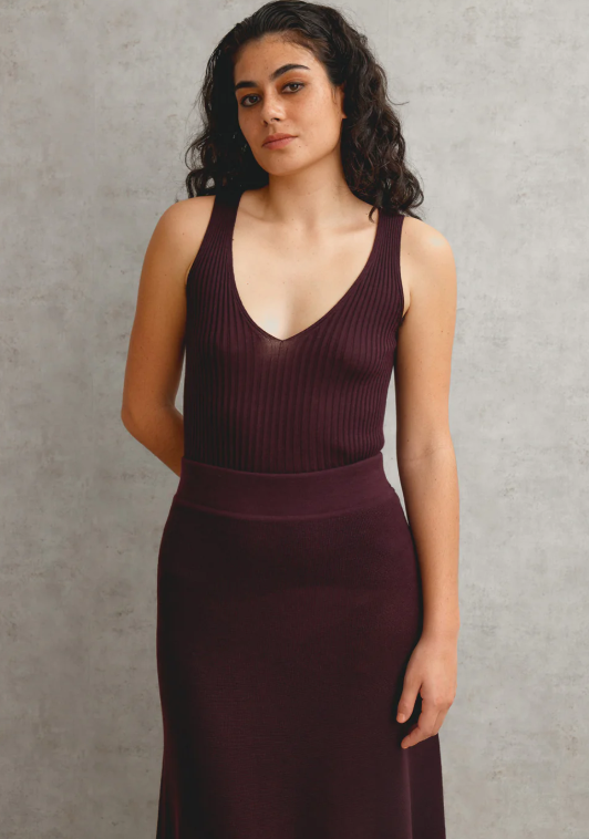 Standard Issue Rib V Neck Tank - Fig