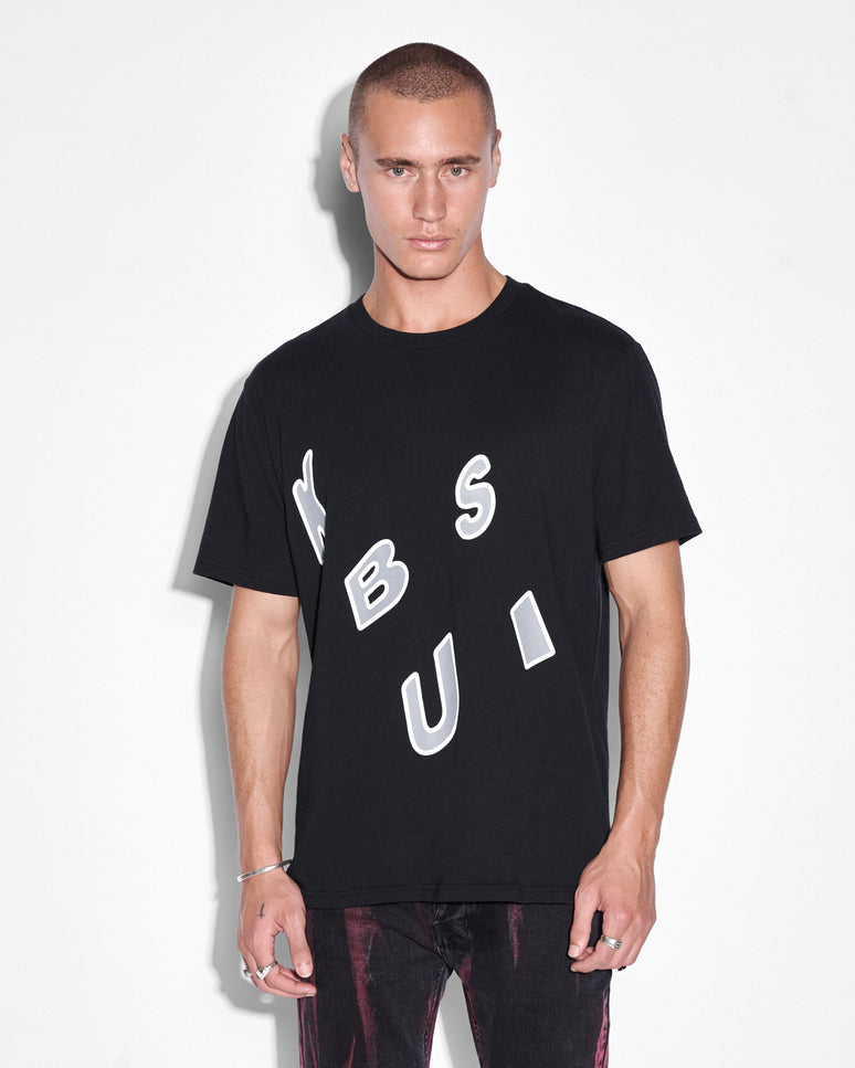 Ksubi Letters KASH SS Tee - Jet Black