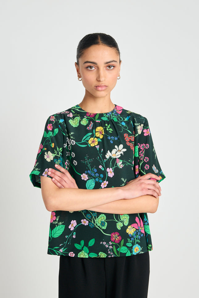 Twenty-Seven Names Interpretations tee - Deep green Floral