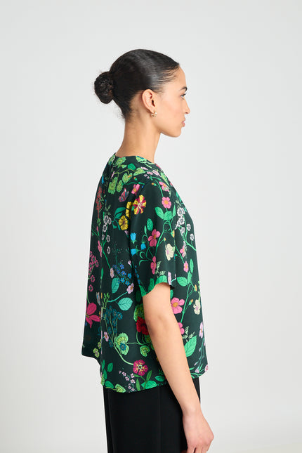 Twenty-Seven Names Interpretations tee - Deep green Floral