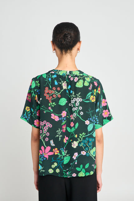 Twenty-Seven Names Interpretations tee - Deep green Floral