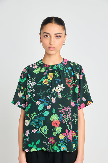 Twenty-Seven Names Interpretations tee - Deep green Floral