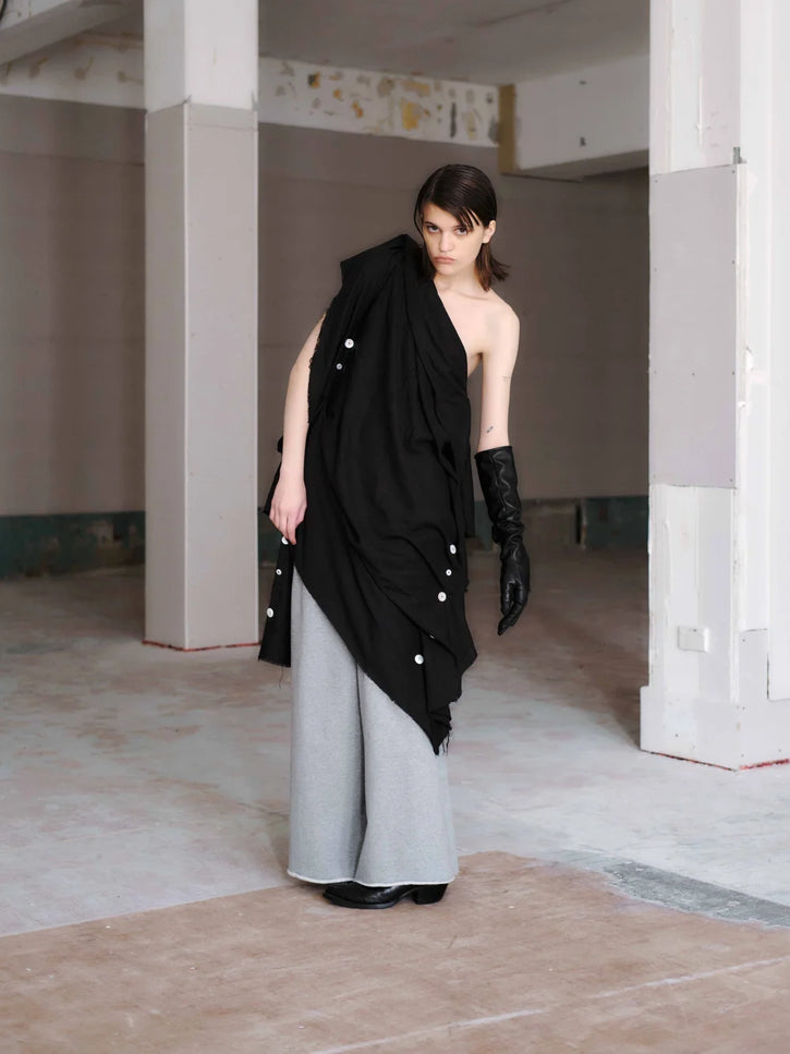 Otsu Utatane Sweat Shirting - Grey Marle