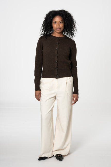 Dinadi - YAK Cardigan - Natural Yak Brown