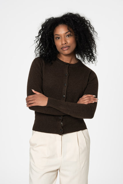 Dinadi - YAK Cardigan - Natural Yak Brown