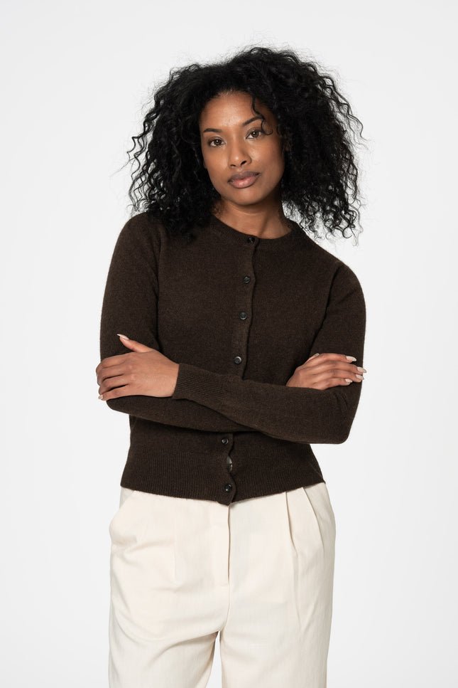 Dinadi - YAK Cardigan - Natural Yak Brown