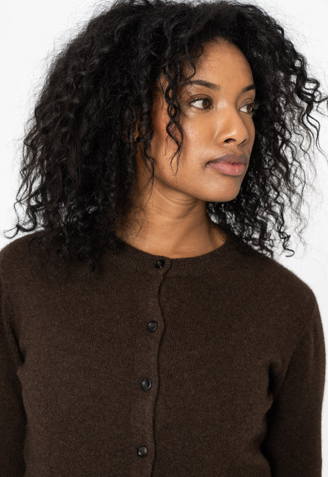 Dinadi - YAK Cardigan - Natural Yak Brown