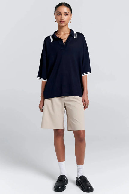 Karen Walker Relax Knit Polo - Navy