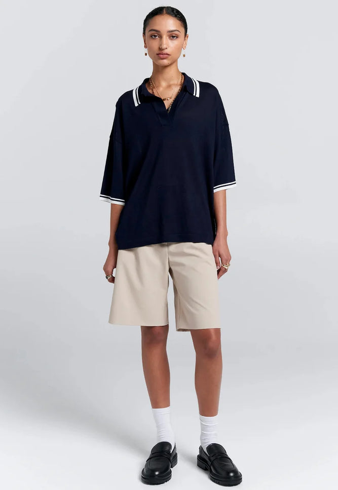 Karen Walker Relax Knit Polo - Navy