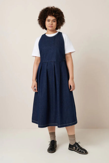 Kowtow Apron Dress - Indigo Denim