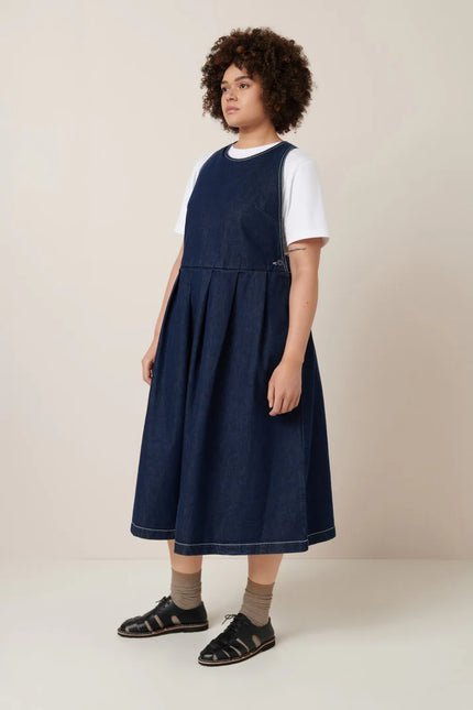 Kowtow Apron Dress - Indigo Denim