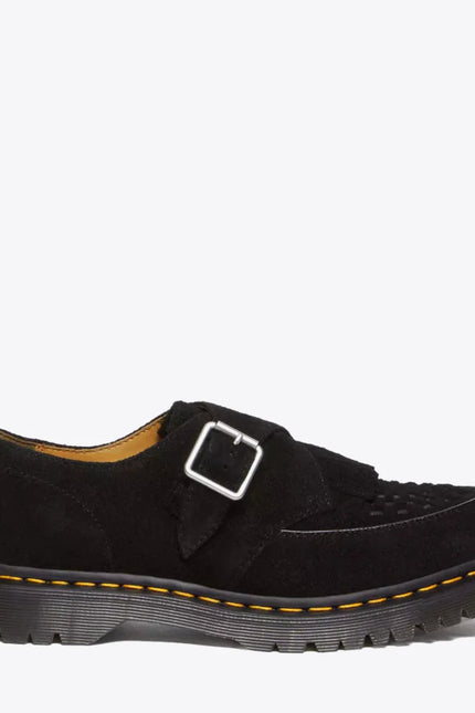 Dr Martens Ramsay Monk Strap Shoe - Desert Oasis Suede - Black