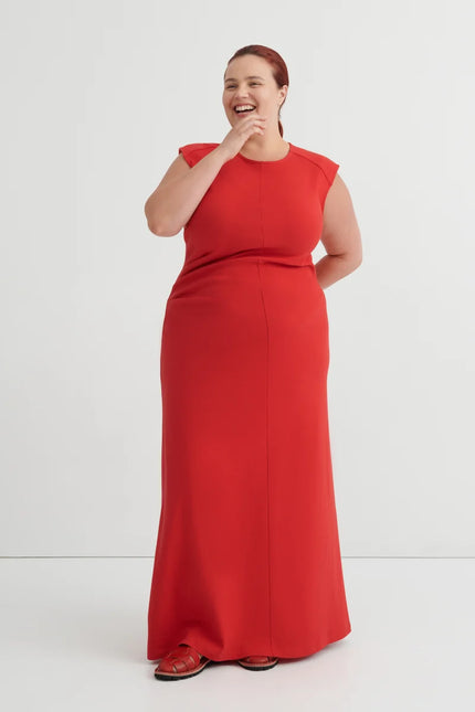 Kowtow Ember Dress - Poppy Red