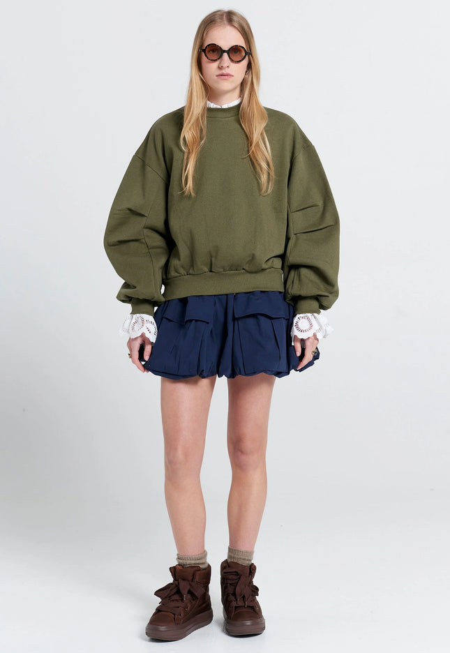 Karen Walker Campus Sweatshirt - Hunter Green