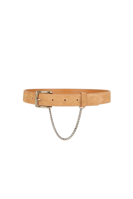 Karen Walker Rider Leather Belt - Light Tan