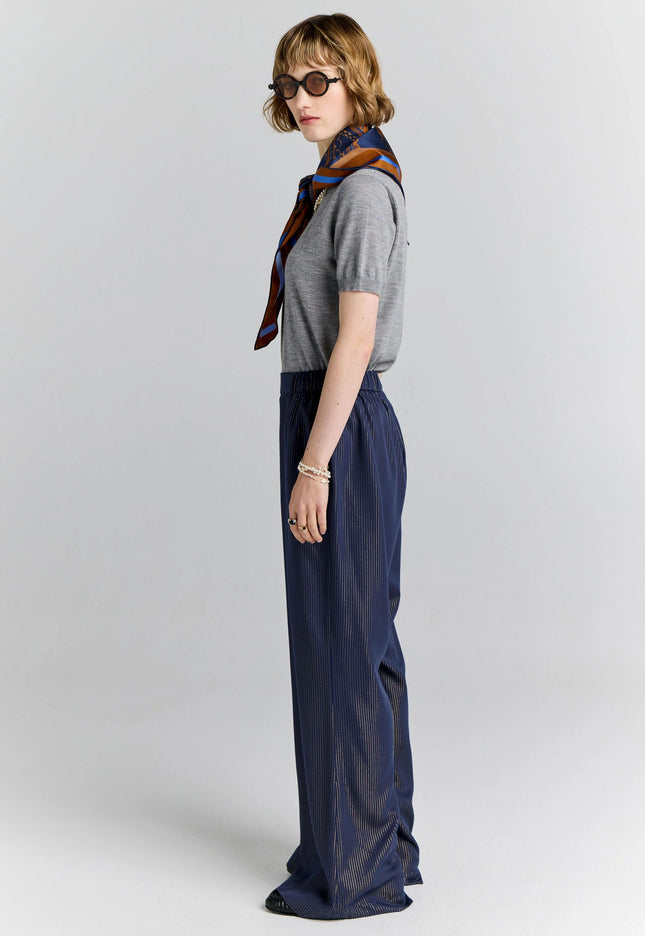 Karen Walker Palazzo Lounge Pants - Navy