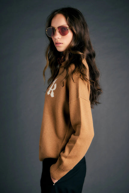 Karen Walker K Flag Polo - Tan