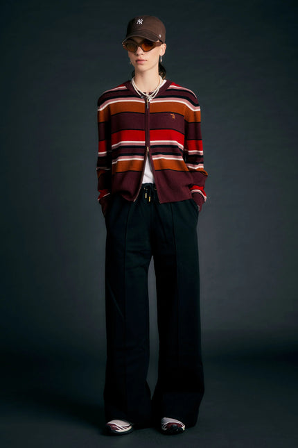 Karen Walker Pin Tuck Track Pants ~ Black