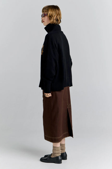 Karen Walker K Flag Sweater - Black