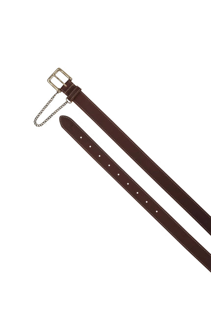 Karen Walker Rider Leather Belt - Brown